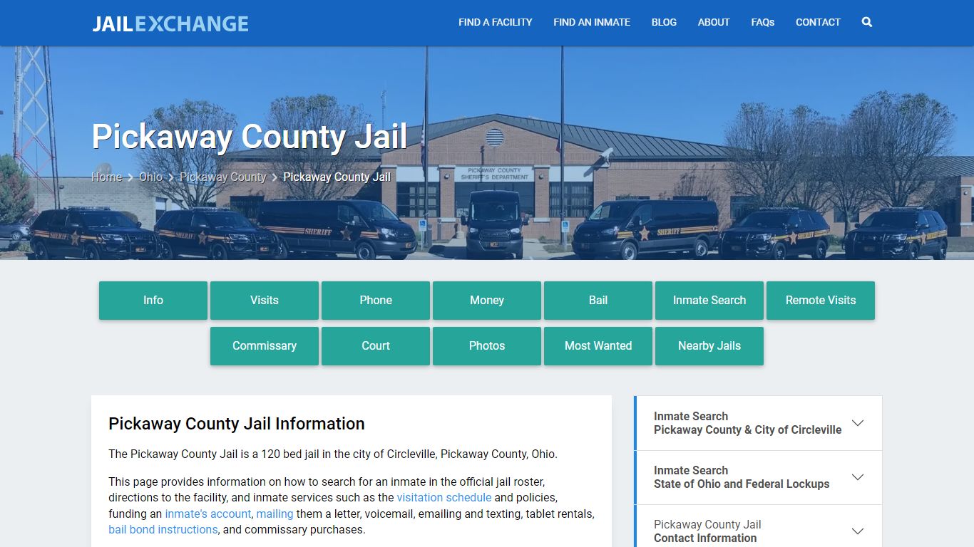 Pickaway County Jail, OH Inmate Search, Information